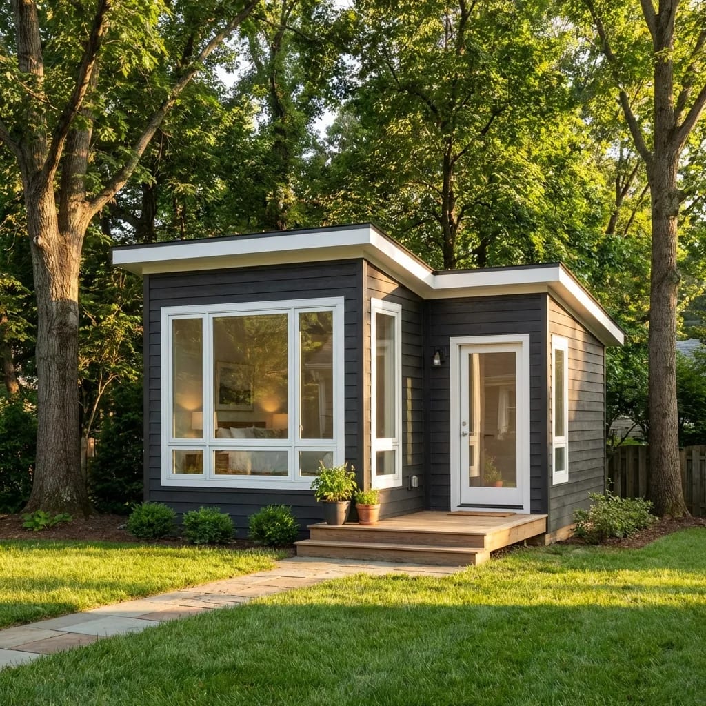 Detached backyard accessory dwelling unit built by Excell Homes